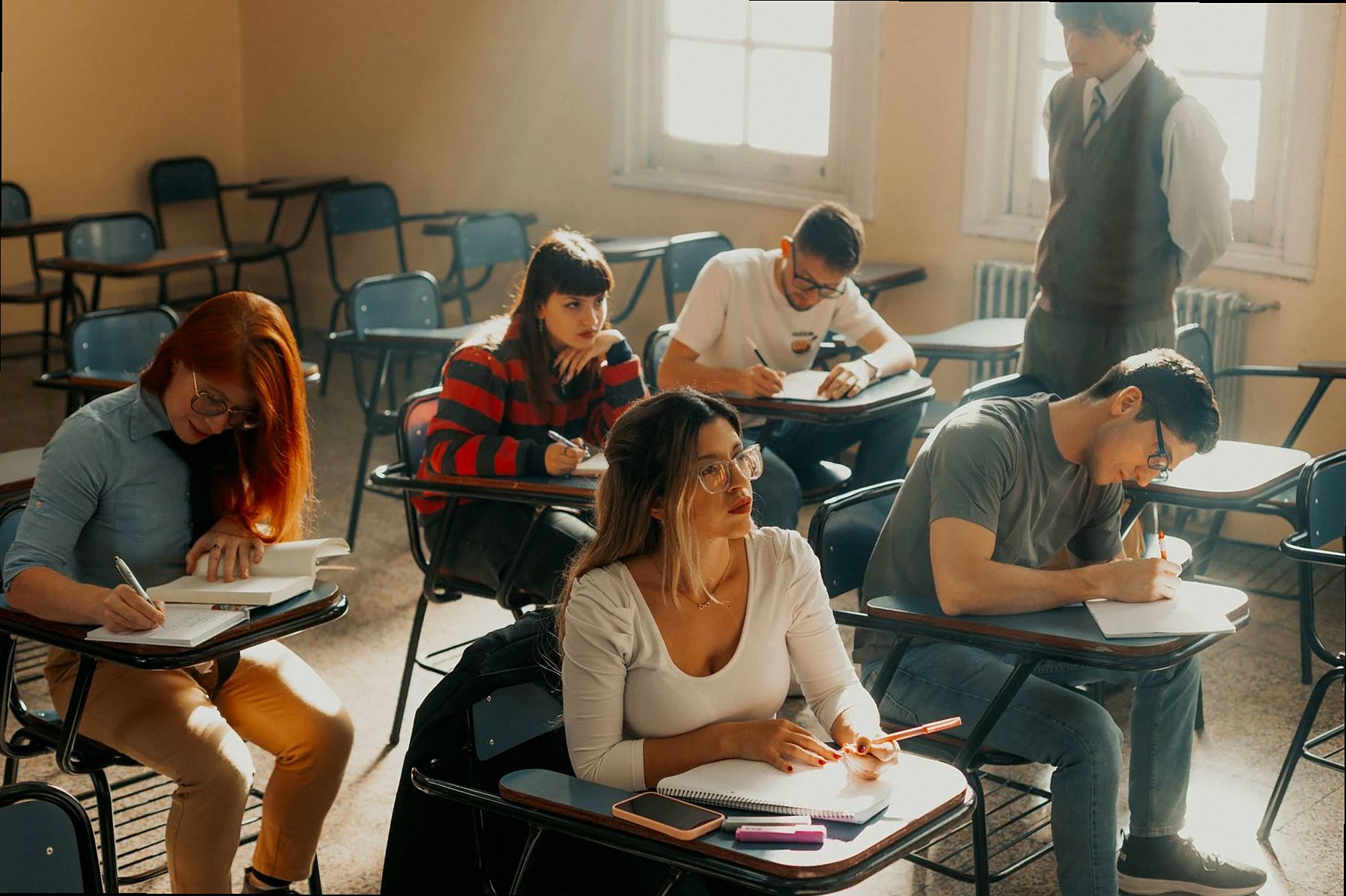Μικρή ομάδα ενηλίκων σε μάθημα αγγλικών στη Lingua, Κυψέλη Αθήνα